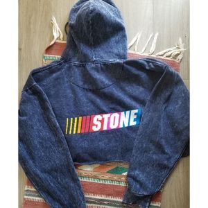 Cropped Sweatshirt Denim Wash